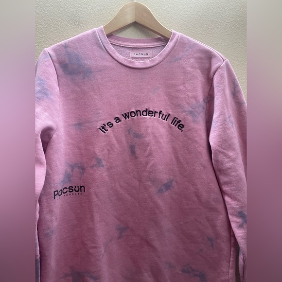 Pacsun Women Crew Neck Purple Pink Design Sweater Size Small - Picture 2 of 9